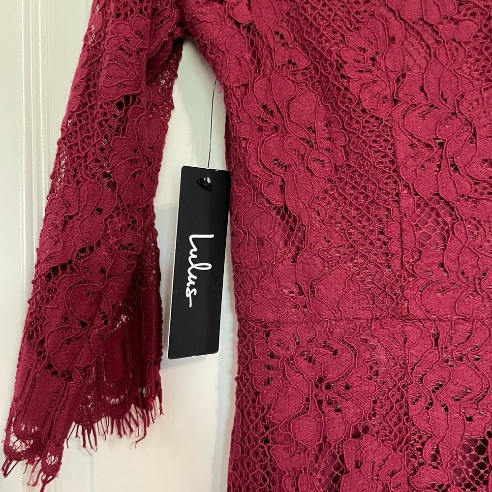 Lulus Wine Red Pencil Skirt Dress